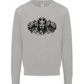 Devil Rider Motorcycle Motorbike Biker Mens Sweatshirt Jumper Sports Grey