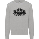 Devil Rider Motorcycle Motorbike Biker Mens Sweatshirt Jumper Sports Grey