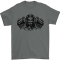 Devil Rider Motorcycle Motorbike Biker Mens T-Shirt Cotton Gildan Charcoal