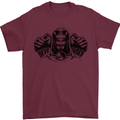 Devil Rider Motorcycle Motorbike Biker Mens T-Shirt Cotton Gildan Maroon