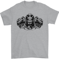 Devil Rider Motorcycle Motorbike Biker Mens T-Shirt Cotton Gildan Sports Grey