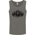Devil Rider Motorcycle Motorbike Biker Mens Vest Tank Top Charcoal