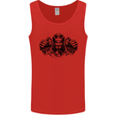 Devil Rider Motorcycle Motorbike Biker Mens Vest Tank Top Red