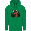 Devil Woman Guitar Death Heavy Metal Rock Childrens Kids Hoodie Irish Green