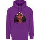 Devil Woman Guitar Death Heavy Metal Rock Childrens Kids Hoodie Purple