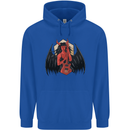 Devil Woman Guitar Death Heavy Metal Rock Childrens Kids Hoodie Royal Blue