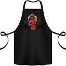 Devil Woman Guitar Death Heavy Metal Rock Cotton Apron 100% Organic Black