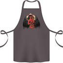 Devil Woman Guitar Death Heavy Metal Rock Cotton Apron 100% Organic Dark Grey