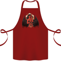 Devil Woman Guitar Death Heavy Metal Rock Cotton Apron 100% Organic Maroon
