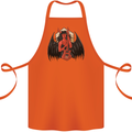 Devil Woman Guitar Death Heavy Metal Rock Cotton Apron 100% Organic Orange