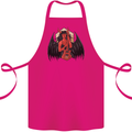 Devil Woman Guitar Death Heavy Metal Rock Cotton Apron 100% Organic Pink