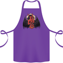 Devil Woman Guitar Death Heavy Metal Rock Cotton Apron 100% Organic Purple