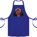 Devil Woman Guitar Death Heavy Metal Rock Cotton Apron 100% Organic Royal Blue