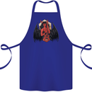 Devil Woman Guitar Death Heavy Metal Rock Cotton Apron 100% Organic Royal Blue