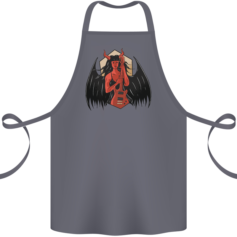 Devil Woman Guitar Death Heavy Metal Rock Cotton Apron 100% Organic Steel
