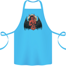 Devil Woman Guitar Death Heavy Metal Rock Cotton Apron 100% Organic Turquoise