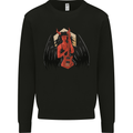 Devil Woman Guitar Death Heavy Metal Rock Kids Sweatshirt Jumper Black