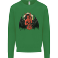 Devil Woman Guitar Death Heavy Metal Rock Kids Sweatshirt Jumper Irish Green