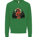 Devil Woman Guitar Death Heavy Metal Rock Kids Sweatshirt Jumper Irish Green