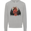 Devil Woman Guitar Death Heavy Metal Rock Kids Sweatshirt Jumper Sports Grey