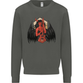 Devil Woman Guitar Death Heavy Metal Rock Kids Sweatshirt Jumper Storm Grey