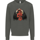 Devil Woman Guitar Death Heavy Metal Rock Kids Sweatshirt Jumper Storm Grey