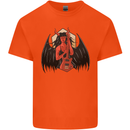 Devil Woman Guitar Death Heavy Metal Rock Kids T-Shirt Childrens Orange