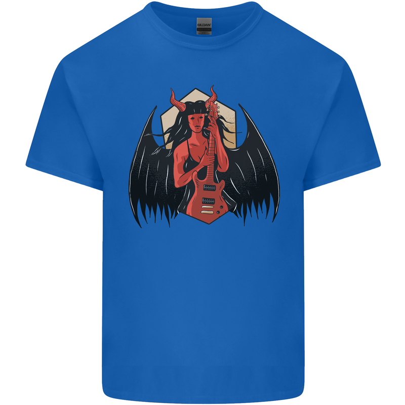 Devil Woman Guitar Death Heavy Metal Rock Kids T-Shirt Childrens Royal Blue