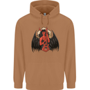 Devil Woman Guitar Death Heavy Metal Rock Mens 80% Cotton Hoodie Caramel Latte