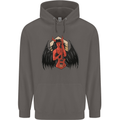 Devil Woman Guitar Death Heavy Metal Rock Mens 80% Cotton Hoodie Charcoal