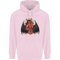Devil Woman Guitar Death Heavy Metal Rock Mens 80% Cotton Hoodie Light Pink