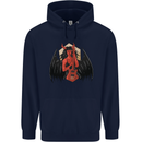 Devil Woman Guitar Death Heavy Metal Rock Mens 80% Cotton Hoodie Navy Blue