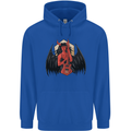 Devil Woman Guitar Death Heavy Metal Rock Mens 80% Cotton Hoodie Royal Blue