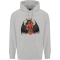 Devil Woman Guitar Death Heavy Metal Rock Mens 80% Cotton Hoodie Sports Grey