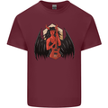 Devil Woman Guitar Death Heavy Metal Rock Mens Cotton T-Shirt Tee Top Maroon