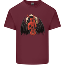Devil Woman Guitar Death Heavy Metal Rock Mens Cotton T-Shirt Tee Top Maroon
