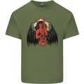 Devil Woman Guitar Death Heavy Metal Rock Mens Cotton T-Shirt Tee Top Military Green