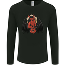 Devil Woman Guitar Death Heavy Metal Rock Mens Long Sleeve T-Shirt Black