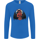 Devil Woman Guitar Death Heavy Metal Rock Mens Long Sleeve T-Shirt Royal Blue