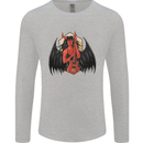 Devil Woman Guitar Death Heavy Metal Rock Mens Long Sleeve T-Shirt Sports Grey