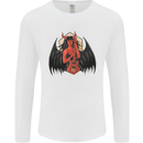 Devil Woman Guitar Death Heavy Metal Rock Mens Long Sleeve T-Shirt White
