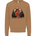 Devil Woman Guitar Death Heavy Metal Rock Mens Sweatshirt Jumper Caramel Latte