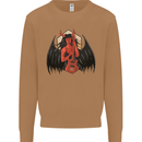 Devil Woman Guitar Death Heavy Metal Rock Mens Sweatshirt Jumper Caramel Latte