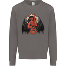 Devil Woman Guitar Death Heavy Metal Rock Mens Sweatshirt Jumper Charcoal