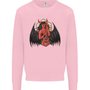 Devil Woman Guitar Death Heavy Metal Rock Mens Sweatshirt Jumper Light Pink
