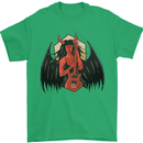Devil Woman Guitar Death Heavy Metal Rock Mens T-Shirt 100% Cotton Irish Green