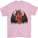 Devil Woman Guitar Death Heavy Metal Rock Mens T-Shirt 100% Cotton Light Pink