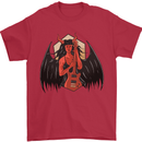Devil Woman Guitar Death Heavy Metal Rock Mens T-Shirt 100% Cotton Red