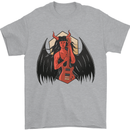 Devil Woman Guitar Death Heavy Metal Rock Mens T-Shirt 100% Cotton Sports Grey