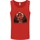 Devil Woman Guitar Death Heavy Metal Rock Mens Vest Tank Top Red